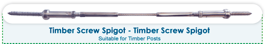 Timber screw spigot for wooden posts